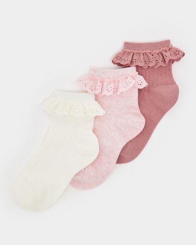 Baby Cotton Lace Socks - Pack Of 3 thumbnail
