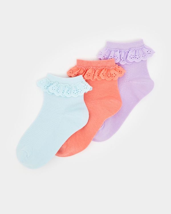 Baby Cotton Lace Socks - Pack Of 3