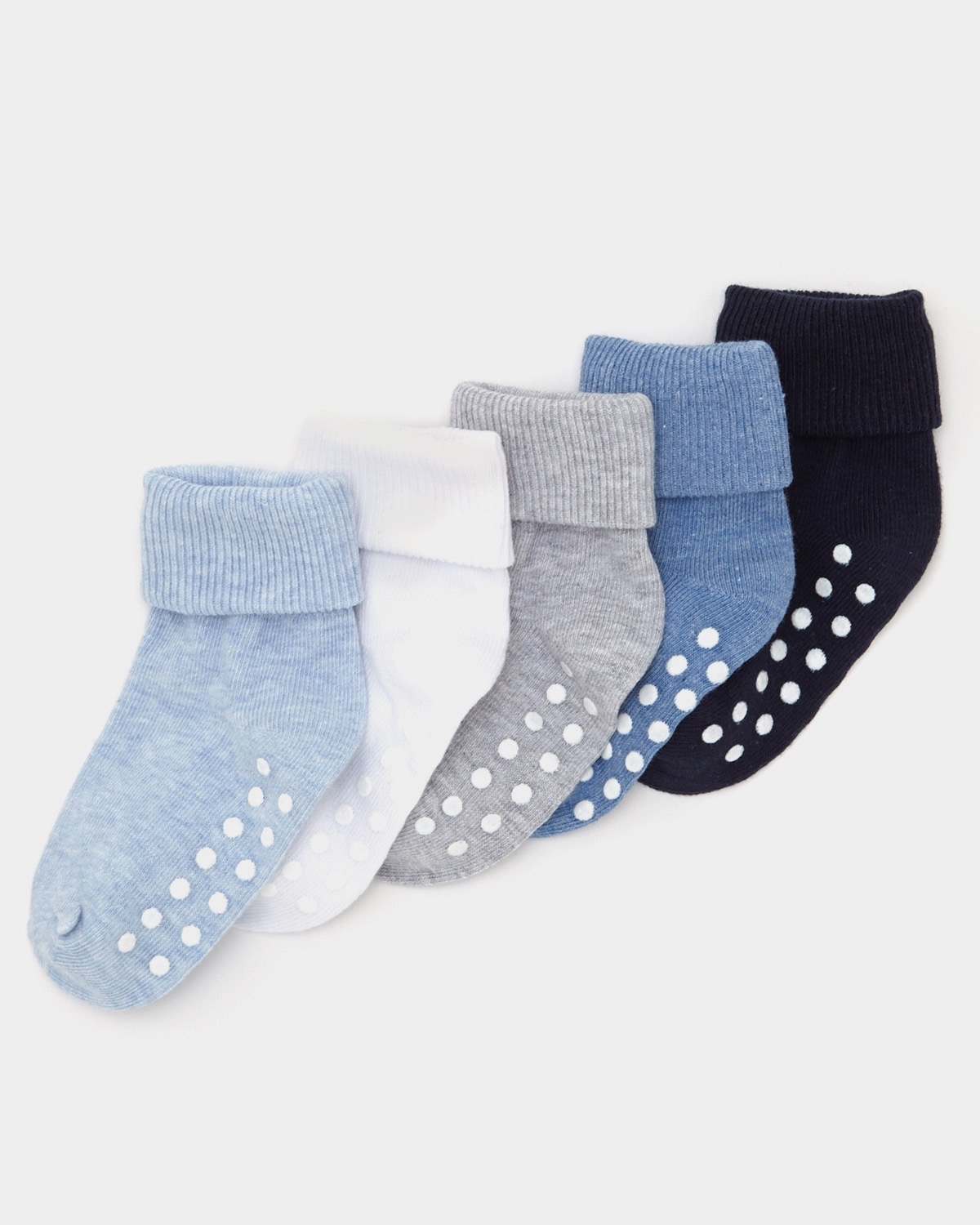 Dunnes Stores | Blue-white Baby Boys Tot Socks - Pack Of 5