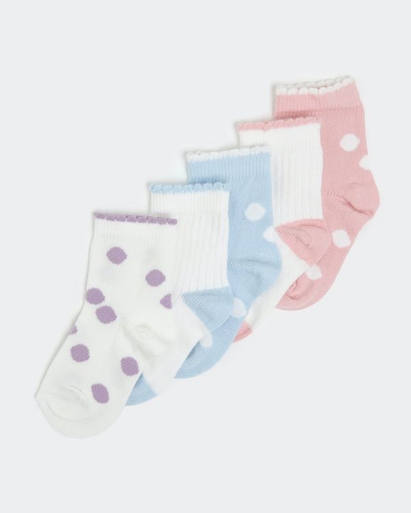 Baby Girls Design Socks - Pack Of 5