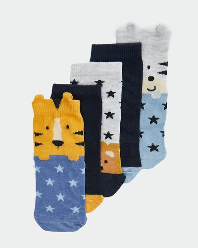 Baby Boys Design Socks - Pack Of 5 thumbnail