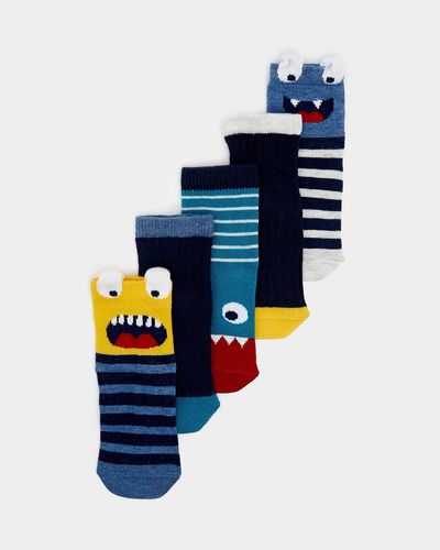 Baby Boys Design Socks - Pack Of 5 thumbnail