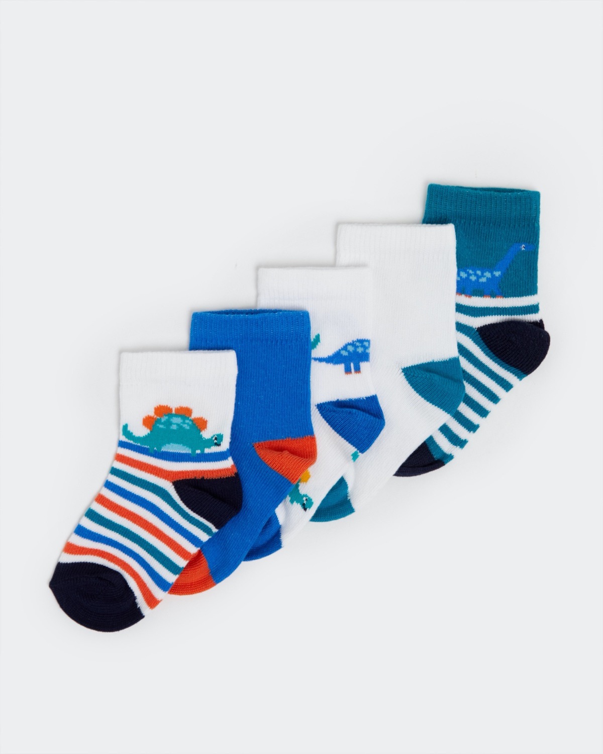 Dunnes Stores | Green Baby Boys Design Socks - Pack Of 5