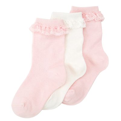 Cotton Lace Socks - Pack Of 3 thumbnail