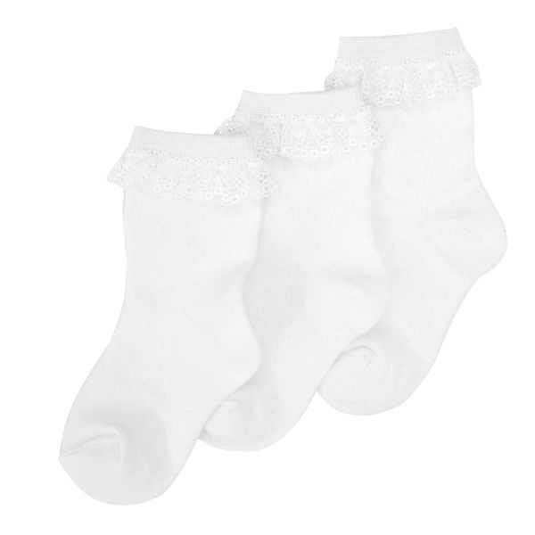 Cotton Lace Socks - Pack Of 3