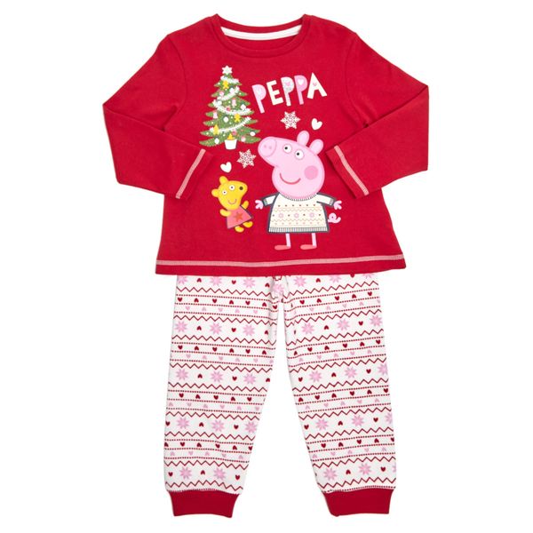 Girls Xmas Peppa Pig Pyjamas