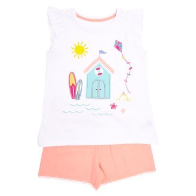 Girls Beach Hut Short Pyjama Set thumbnail