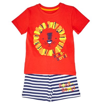 Baby Boys Lion Pyjama Shorts Set thumbnail