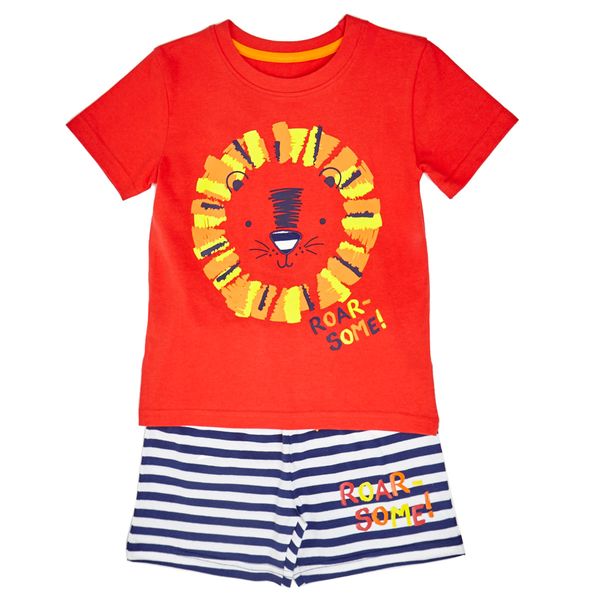 Baby Boys Lion Pyjama Shorts Set