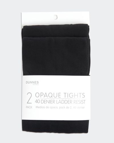 40 Denier Opaque Tights - Pack Of 2 - (5-14 Years) thumbnail