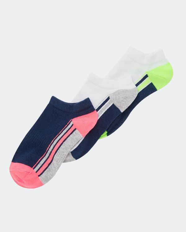 Cotton Rich Sports Trainer Socks - Pack Of 3