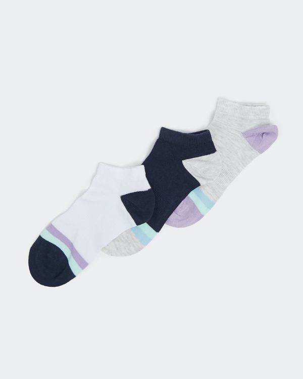 Cotton Rich Sports Trainer Socks - Pack Of 3