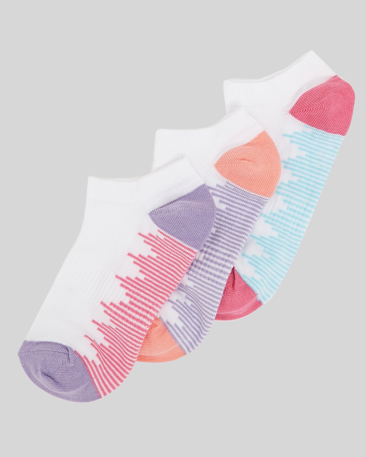 Dunnes Stores | Hot-pink Cotton Rich Sports Trainer Socks - Pack Of 3