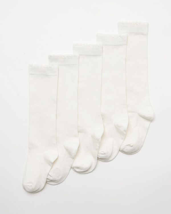 Girls Cotton Rich Knee High Socks - Pack Of 5