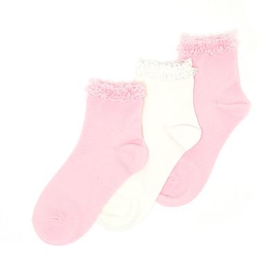 Girls Ruffle Socks - Pack Of 3 thumbnail