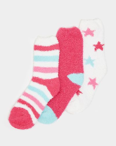 Girls Cosy Fluffy Socks - Pack Of 3 thumbnail