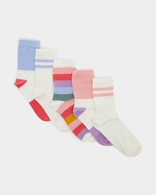 Dunnes Stores | Baby-blue Design Socks - Pack Of 5