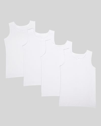 Pure Cotton Rib Vest (Pack Of 4)