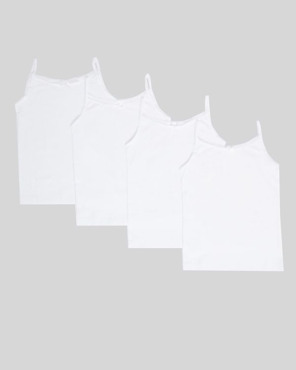 Pure Cotton Cami Vest (Pack Of 4)