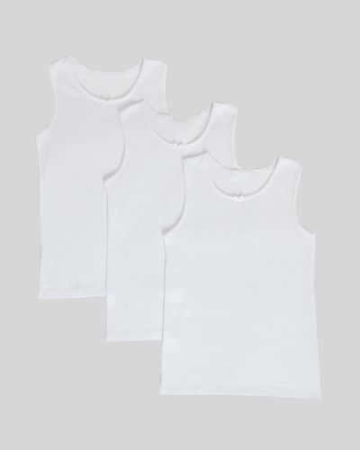 Girls Thermal Sleeveless Vests - Pack Of 3 (2-14 Years)