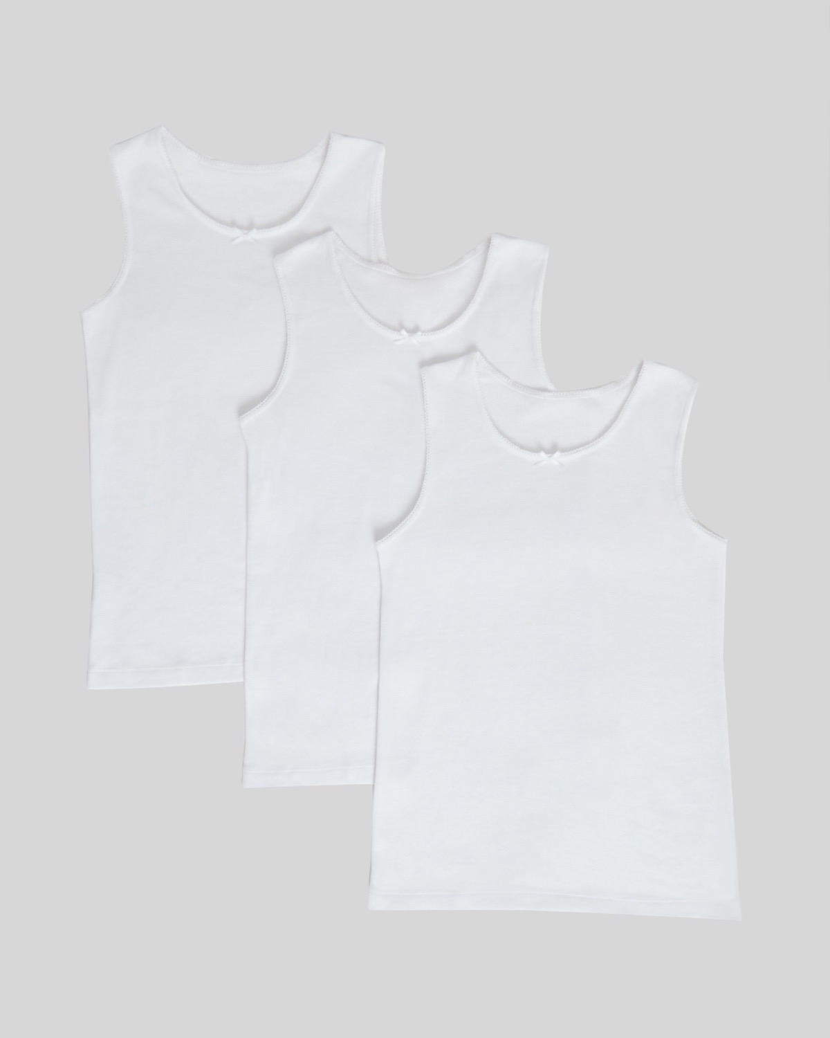 Dunnes Stores | White Girls Thermal Sleeveless Vests - Pack Of 3 (2-14 ...