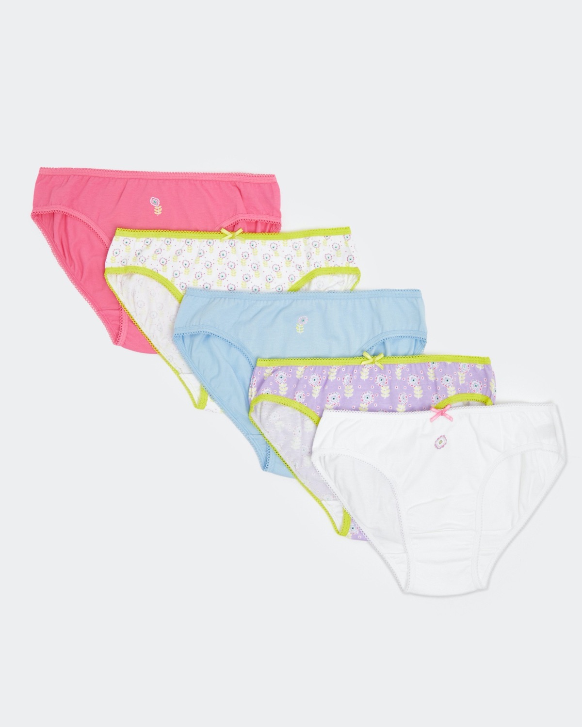 Dunnes Stores | Baby-blue Girls Briefs - Pack Of 5 - (2-12 years)