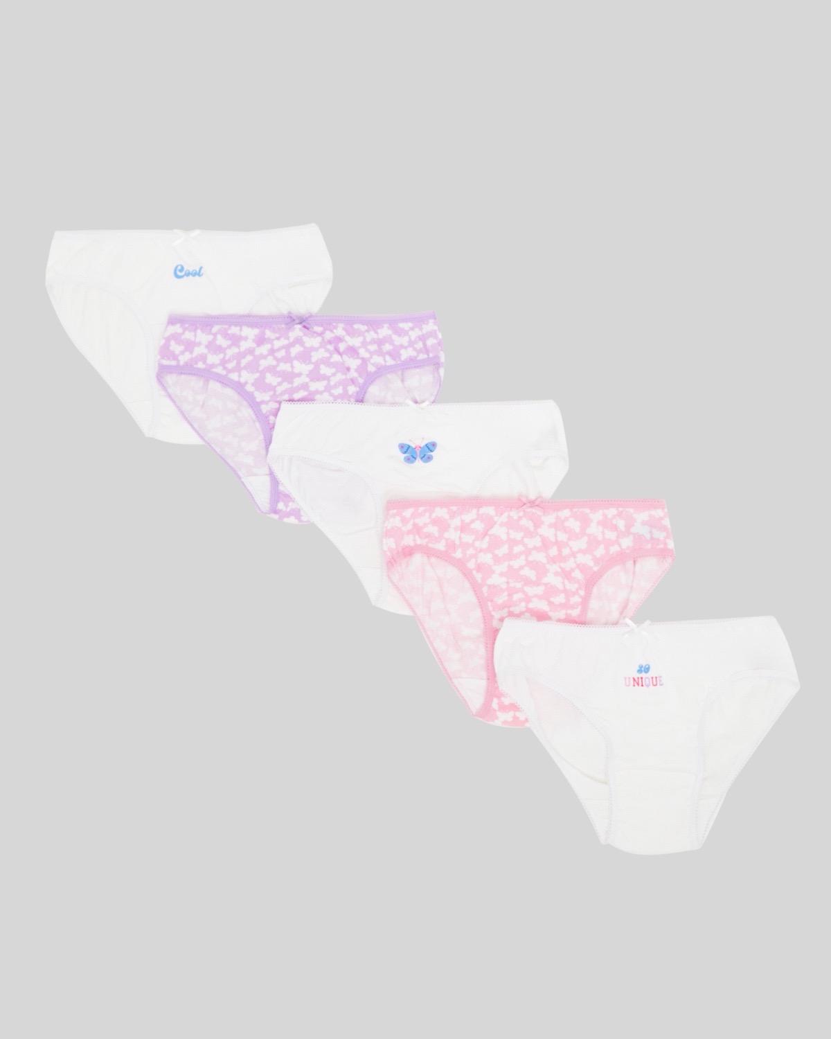 Dunnes Stores | Light-pink Girls Briefs - Pack Of 5 (2-14 years)