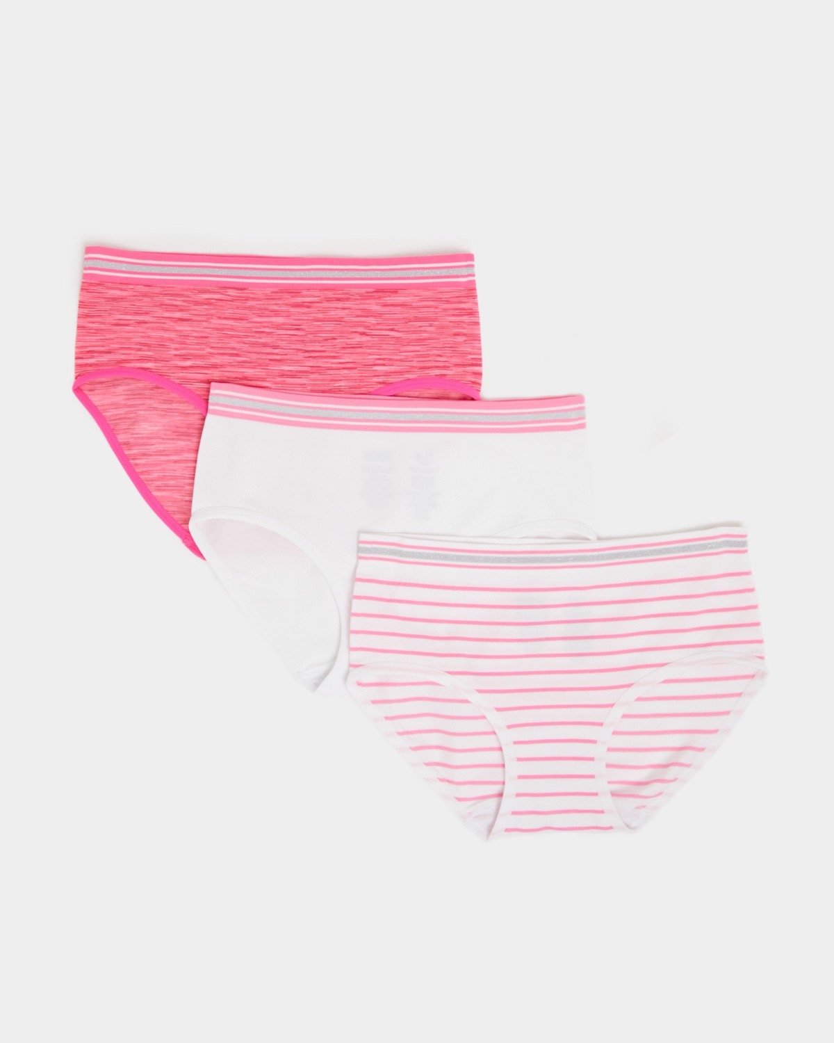 Dunnes Stores  Assorted Girls Seamfree Briefs - Pack Of 3 - (6-14