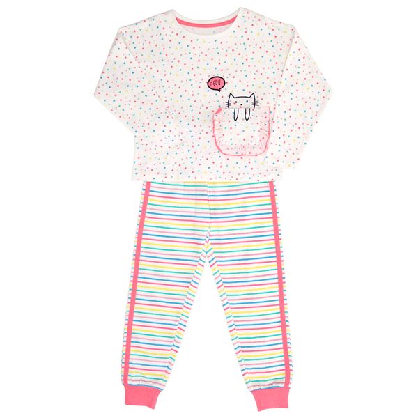 Girls Rainbow Cat Pyjamas