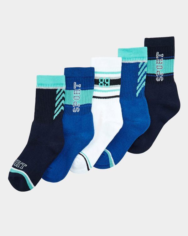 Boys Sports Socks - Pack Of 5