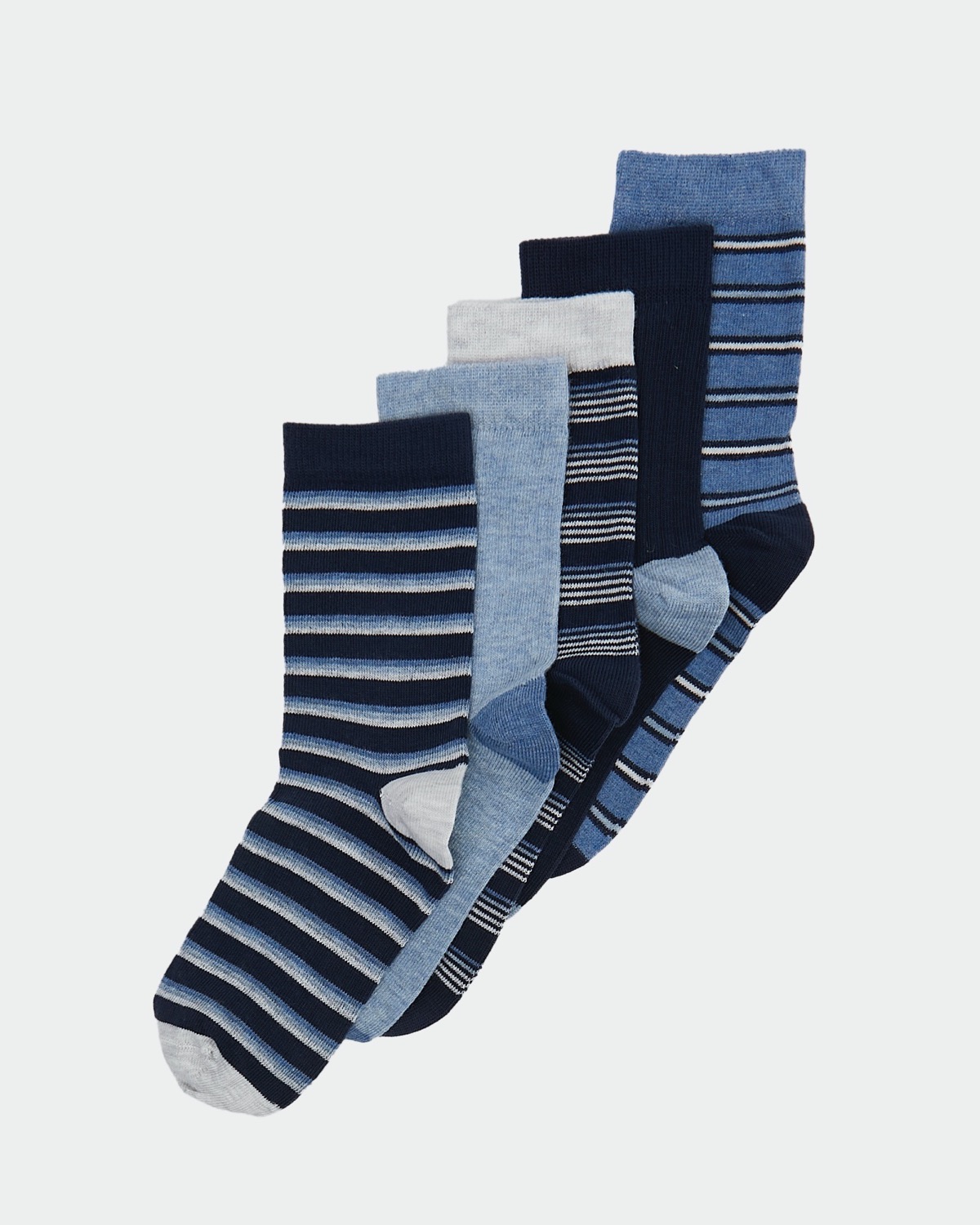Dunnes Stores | Blue-marl Design Socks - Pack Of 5