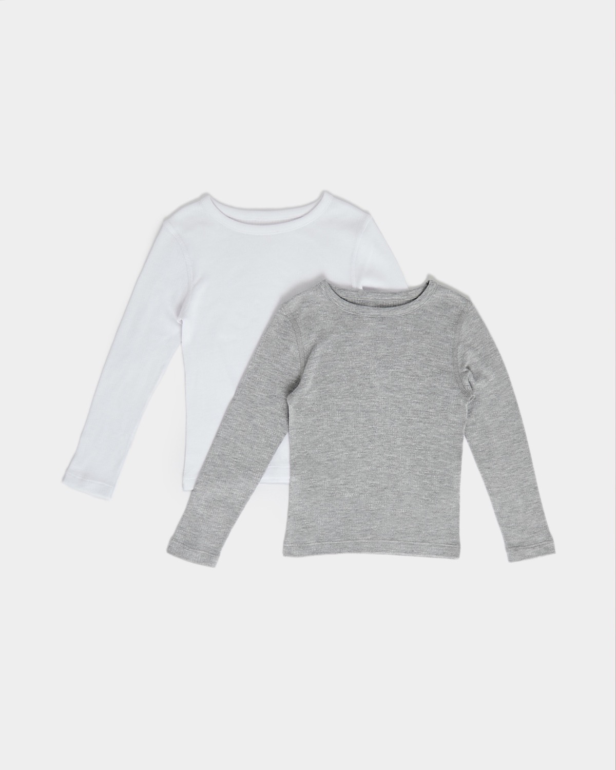 Dunnes Stores  Grey-marl Boys Thermal Long-Sleeved Tops - Pack Of 2 (2-14  Years)