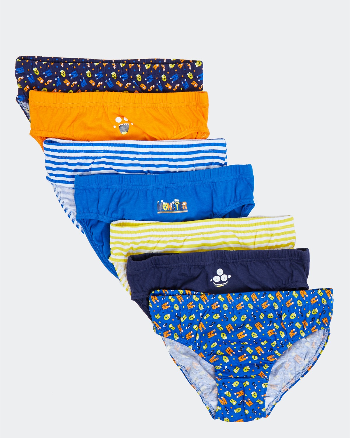 Dunnes Stores | Blue-white Boys Briefs - Pack Of 7
