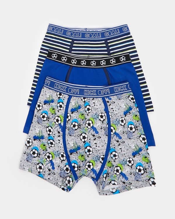 Boys Jersey Trunks - Pack Of 3 - (2-10 years)