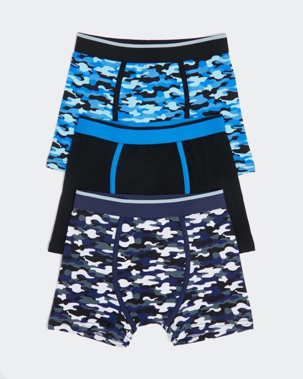 Boys Jersey Trunks - Pack Of 3 - (2-14 years)
