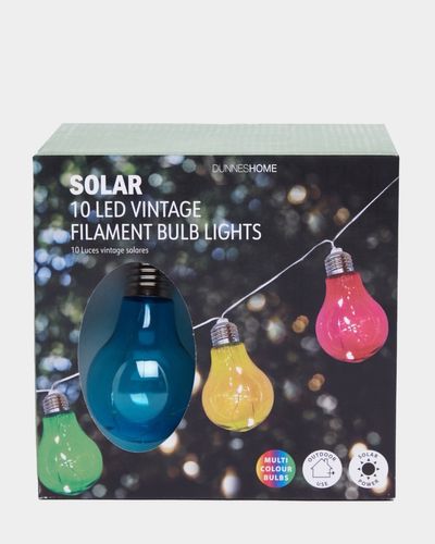 Colour Solar-Powered LED Vintage Filament Lights