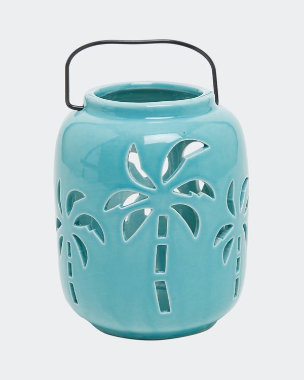 Ceramic Palm Tree Lantern