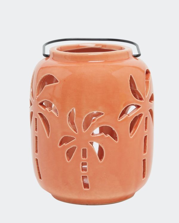 Ceramic Palm Tree Lantern