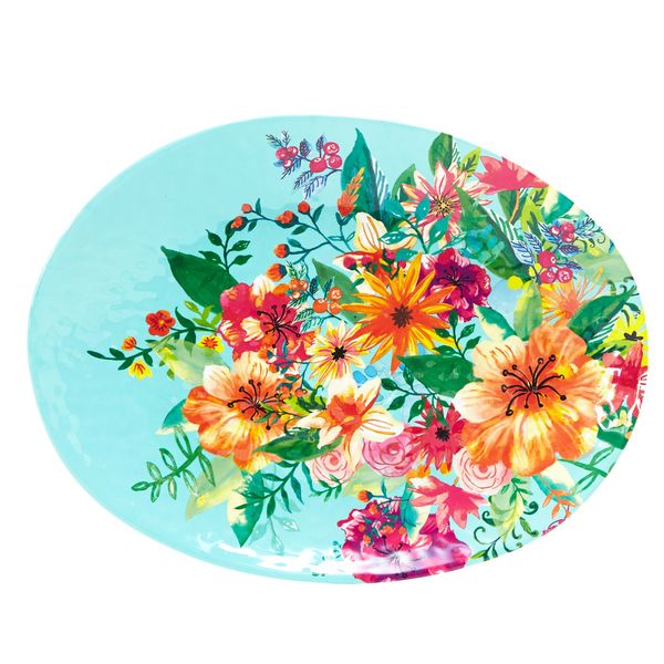 Summer Floral Oval Platter