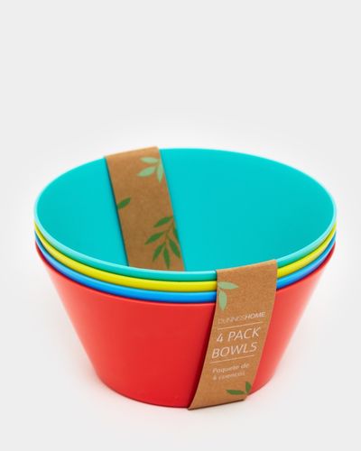 Coloured Plastic Bowl (Pack Of 4)