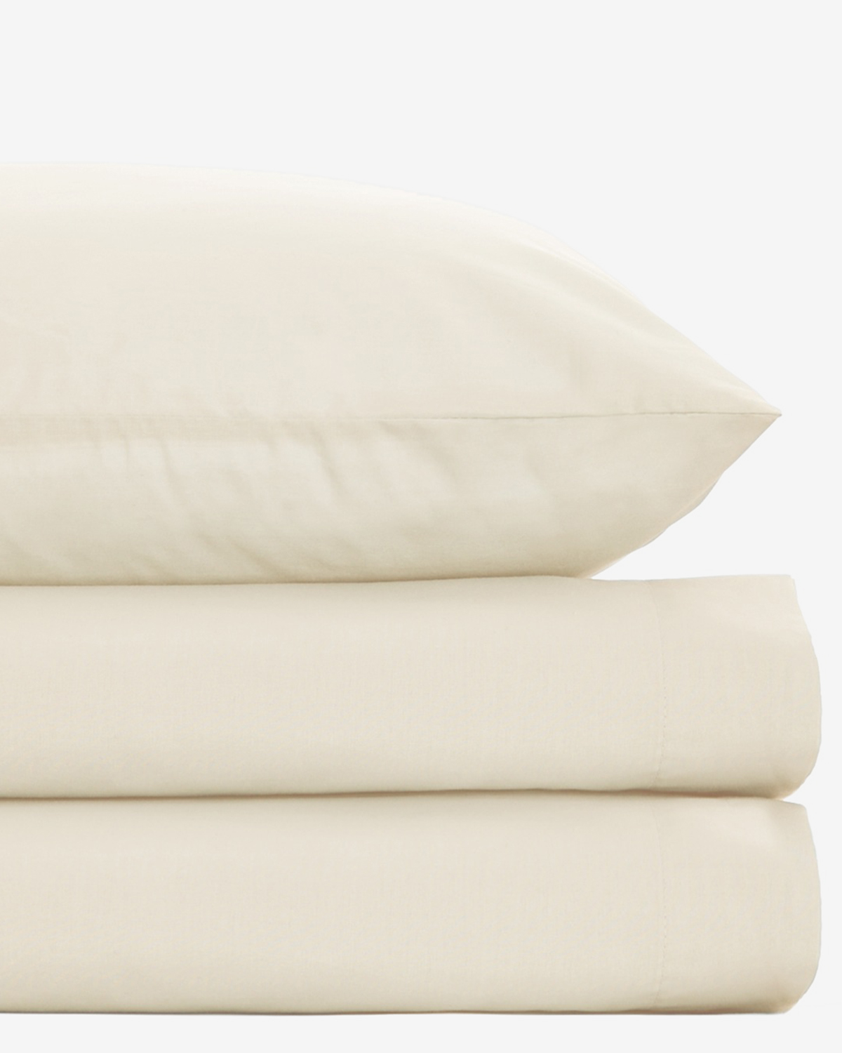 Cream, Double: 224 x 248cm 180 Thread Count 100% Pure Soft And Luxurious Easy Care And Easy Iron Plain Dyed Percale Cotton Weave Flat Sheet For Hotel Quality Bedding 
