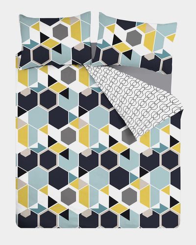 Retro Hex Printed Complete Bed Set thumbnail