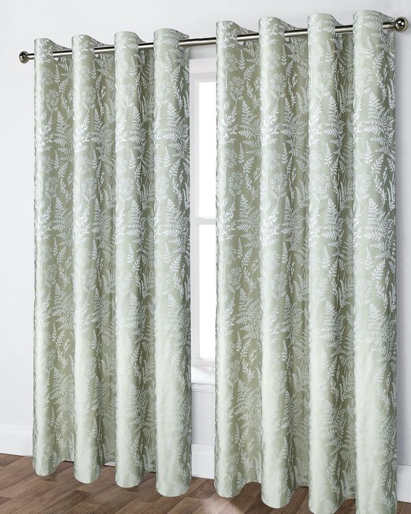 Fern Jacquard Lined Curtains