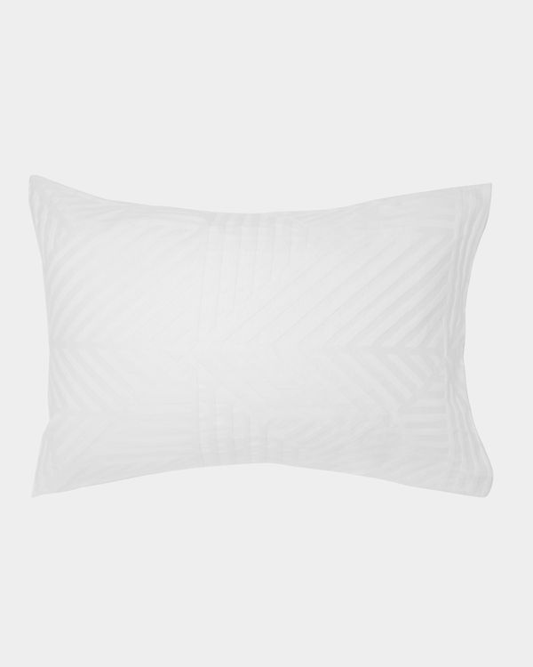 Geo Stripe Jacquard Standard Pillowcase - Pack Of 2