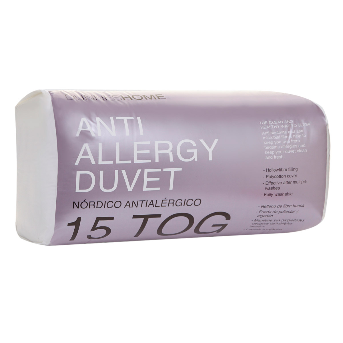 Dunnes Stores White 15 Tog Anti Allergy Duvet Double