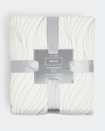 Wave Embroidered Bedspread
