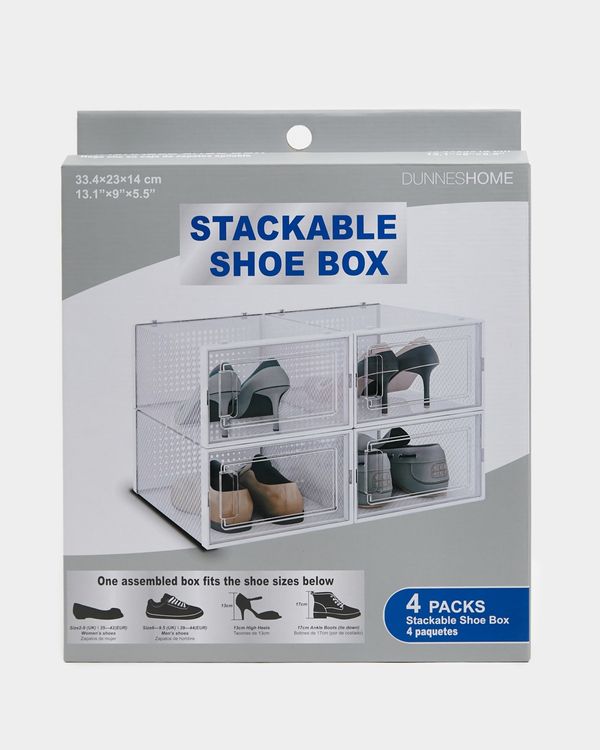 Stackable Shoe Boxes - Pack Of 4