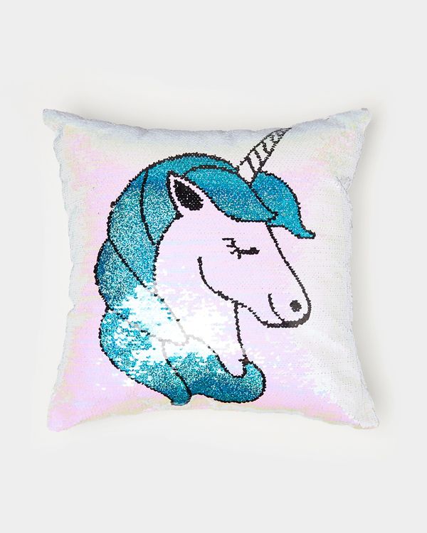 Sequin Unicorn Cushion
