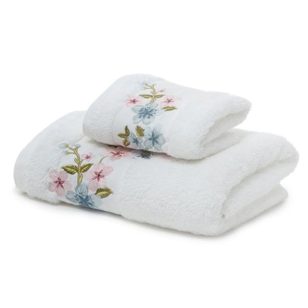Posy Embroidered Guest Towel