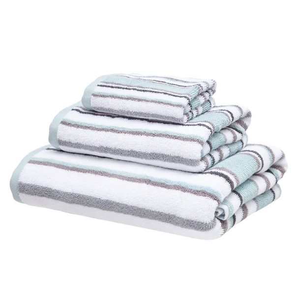 Solid Stripe Bath Towel